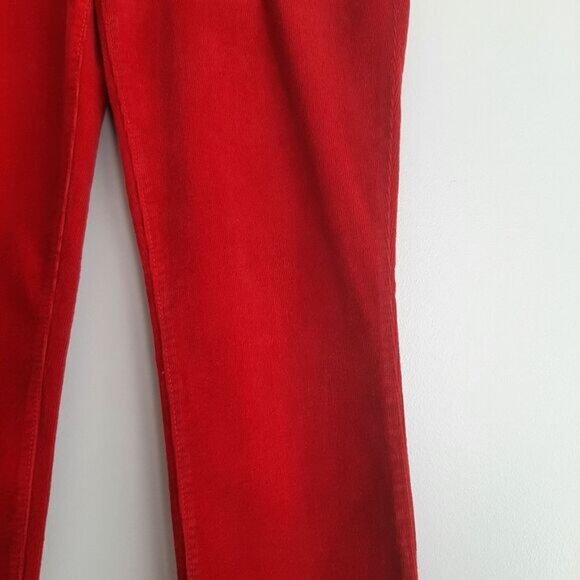 OLD NAVY Rockstar Thin Rib Velour Corduroy Skinny Pants Red Sz 2 Flawed - Picture 8 of 16